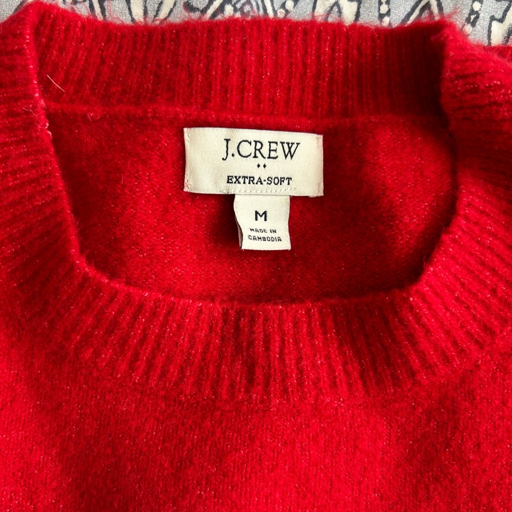 J.Crew Vibrant Red Knit Sweater